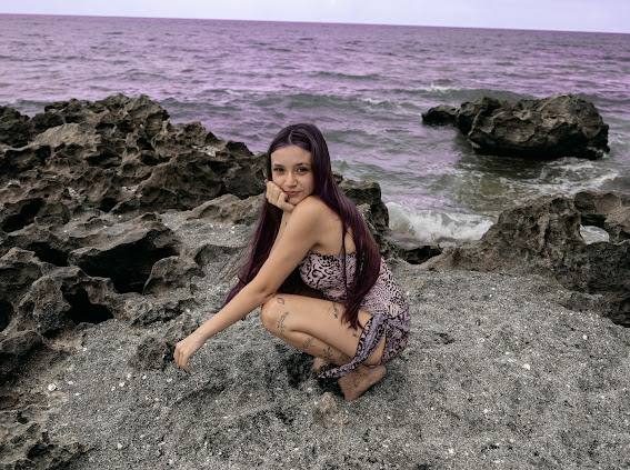 Fayelix resting on the rocks